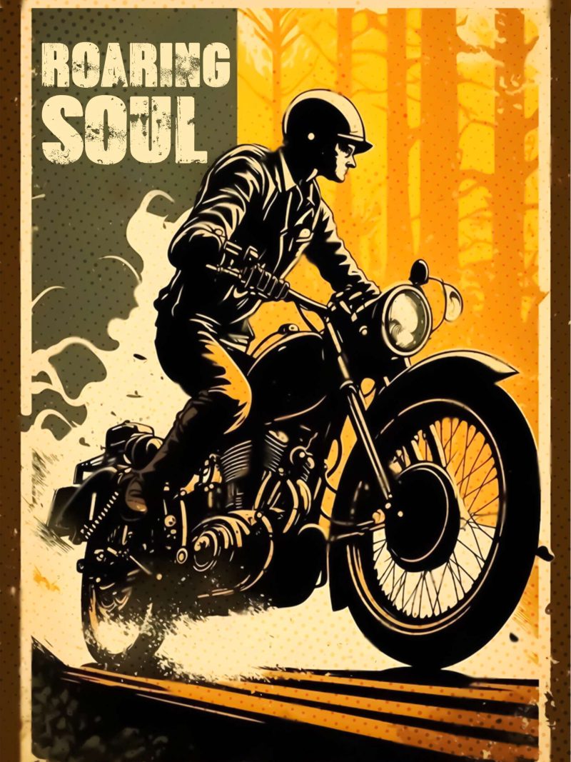 Roaring Soul A4 Bike Poster