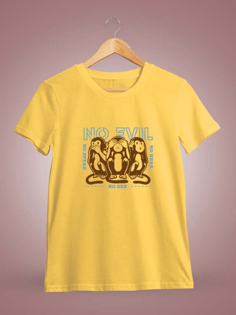 3 Monkeys Yellow T-Shirt