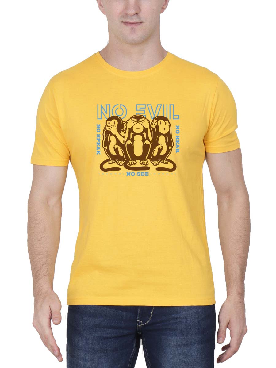 3 Monkeys Yellow T-Shirt - Image 2