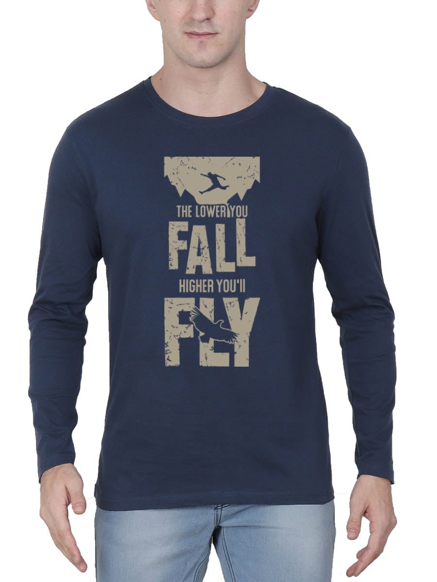 The Lower You Fall Higher You'll Fly Quotes T-Shirt