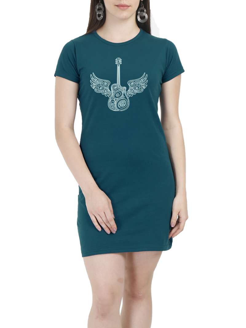 Guitar Graphic T-Shirt Dress