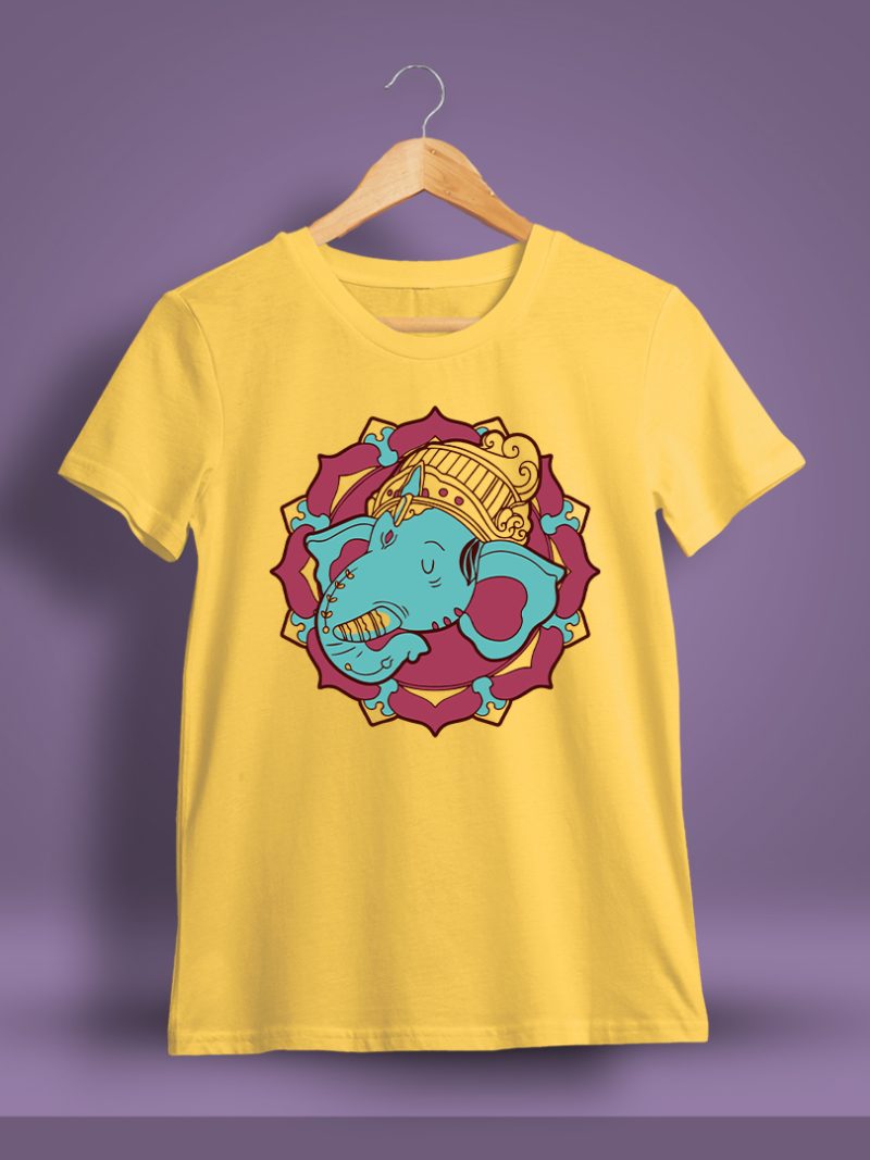 Ganesh Graphic Yellow Ganpati T-Shirt