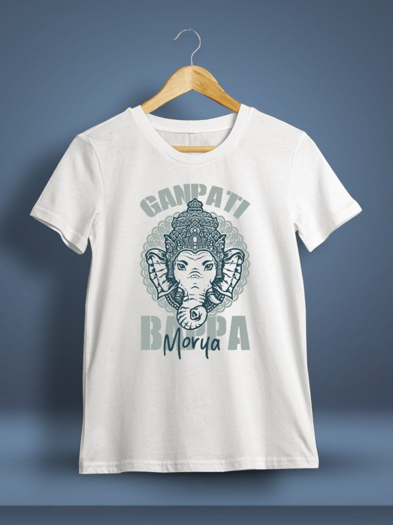 Ganpati Bappa Morya White T-Shirt