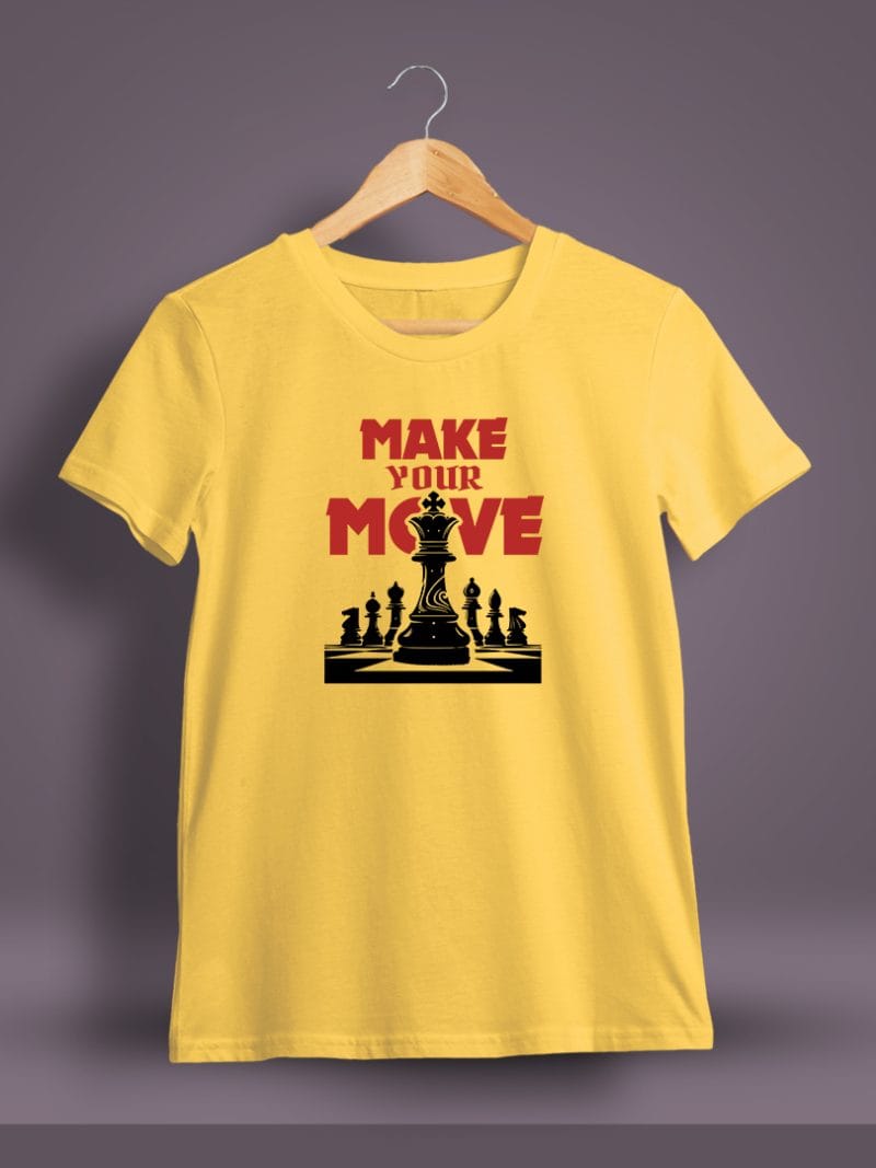 Make Your Move Graphic Printed T-Shirt For Men - Half Sleeve
