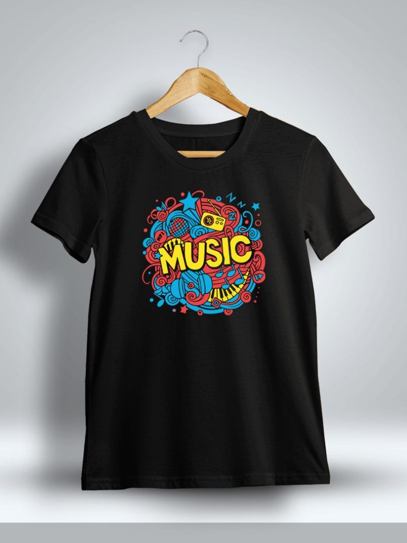 Music Printed T-Shirt For Men - Half Sleeve
