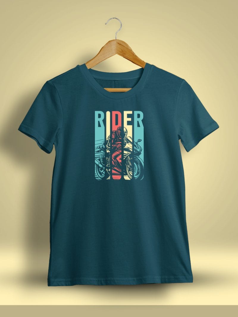 Rider Bike Printed T-Shirt For Men - Half Sleeve