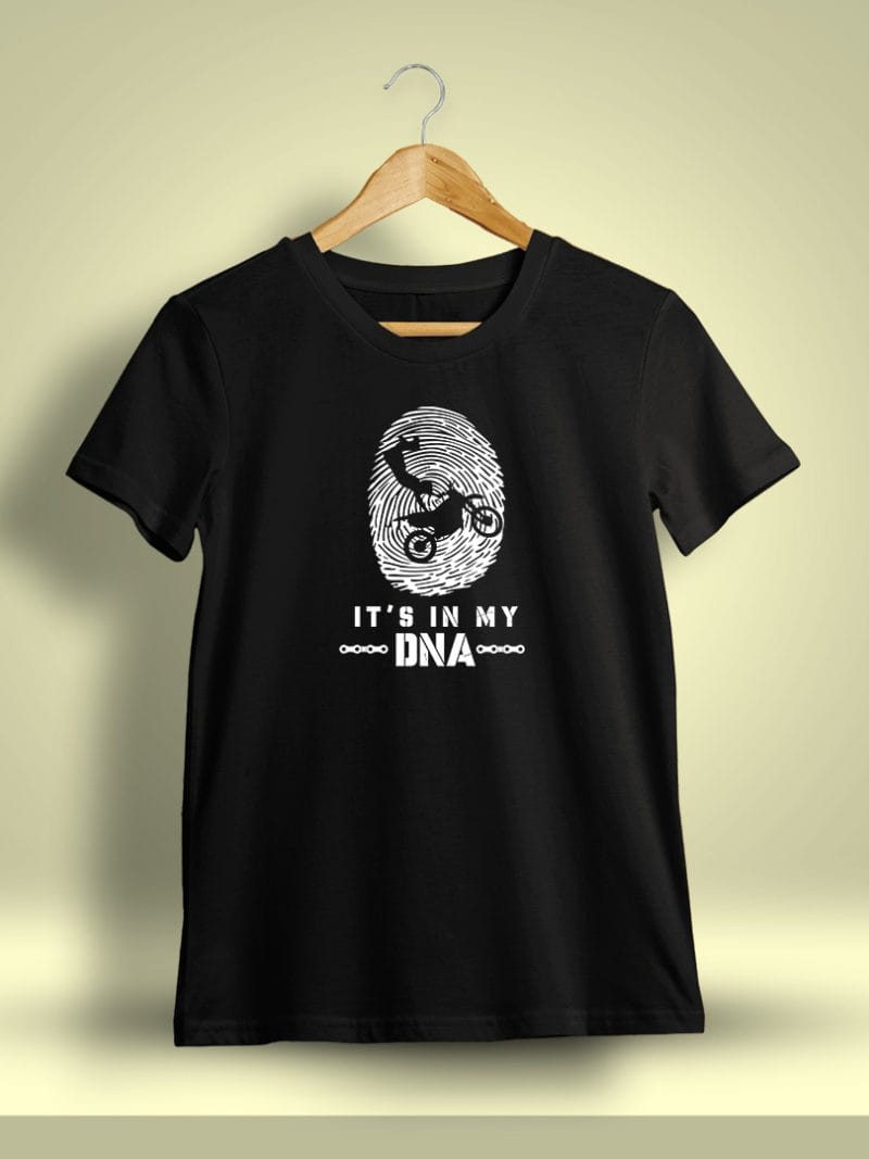 It's In My DNA Bike Printed T-Shirt For Men - Half Sleeve