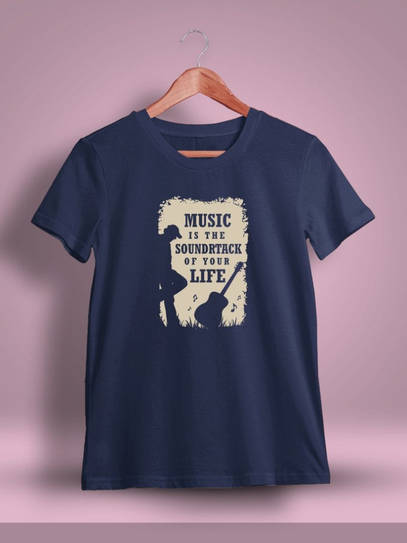 Music Is The Soundtrack Of Your Life Printed T-Shirt For Men