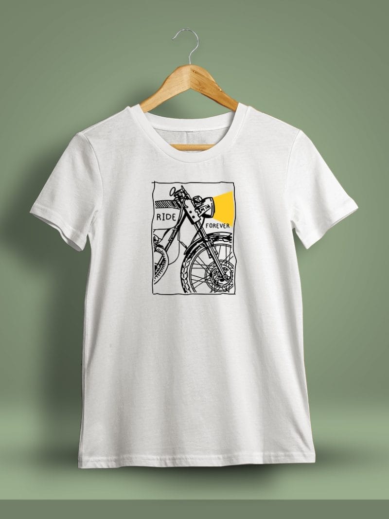 Ride Forever Bike Printed T-Shirt For Men - Half Sleeve