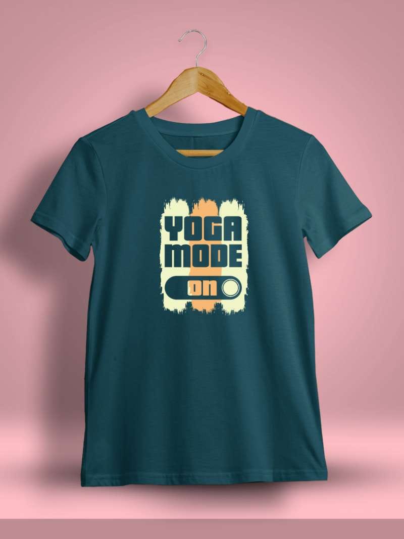 Yoga Mode On Printed T-Shirt For Men - Half sleeve